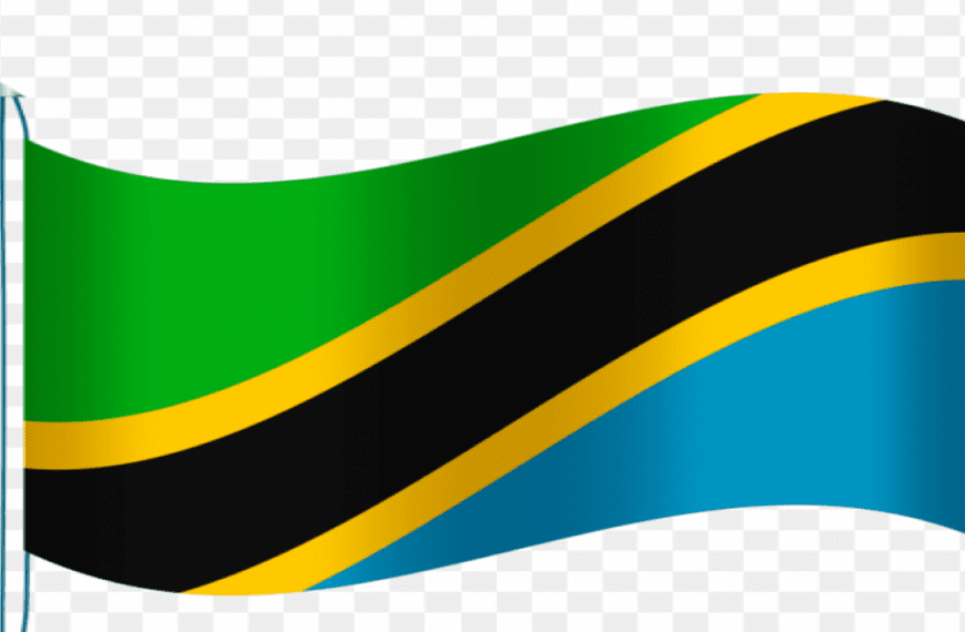 The country flag of Tanzania in Africa.