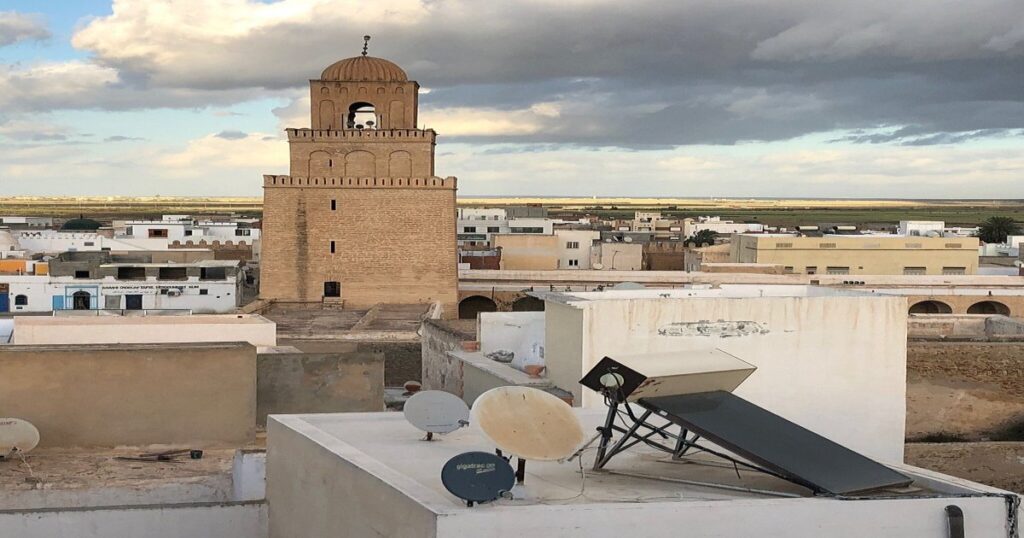 panoramic view of the great mosque of Kairouan