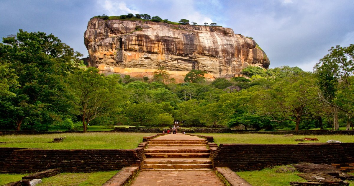 Lion rock fortress of Sigiriya in Sri Lanka