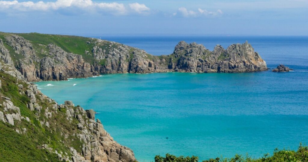 Porthcurno, Cornwall. One of the best Uk beach destinations.