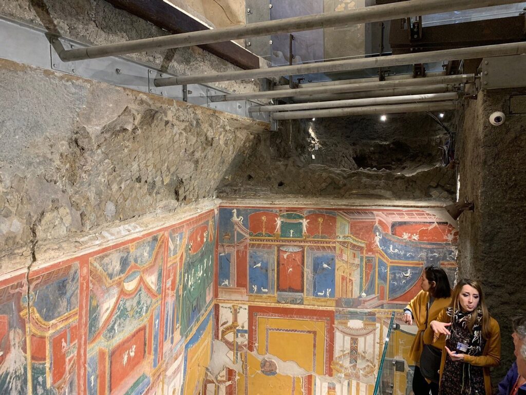 Museo Archeologico Romano in Positano, painted walls
