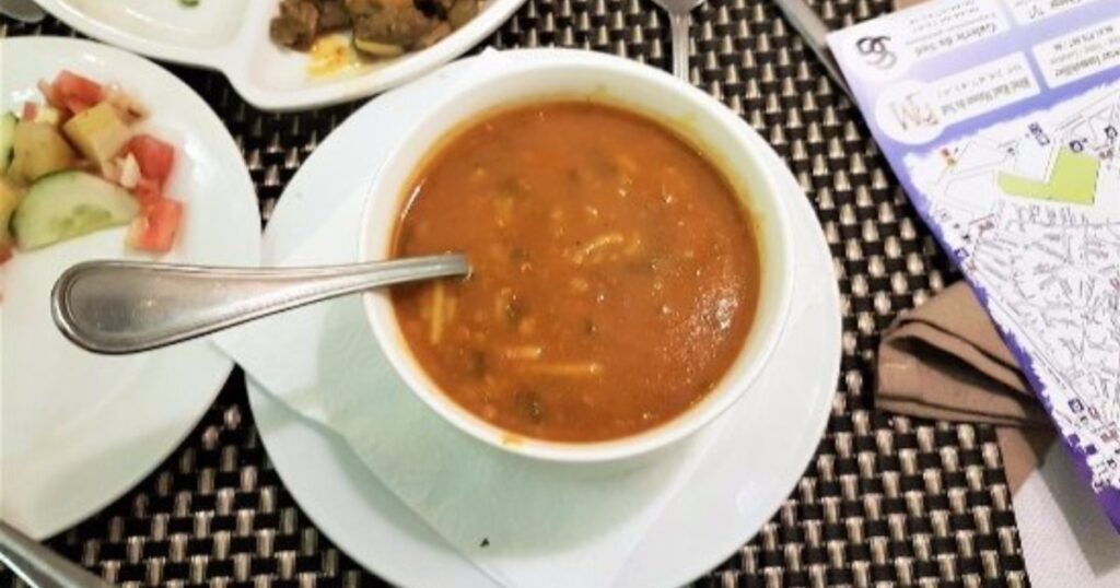 Vegatarian delicious Soup in Morocco