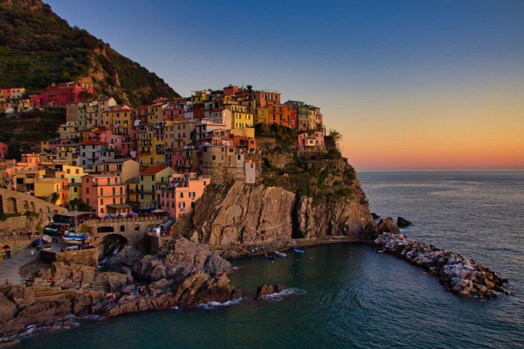 The Cinque Terre, a village in Italy