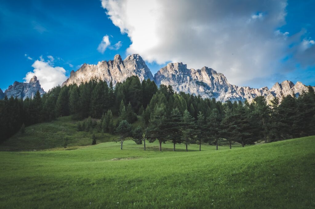 The Dolomites, a mountain range in Italy