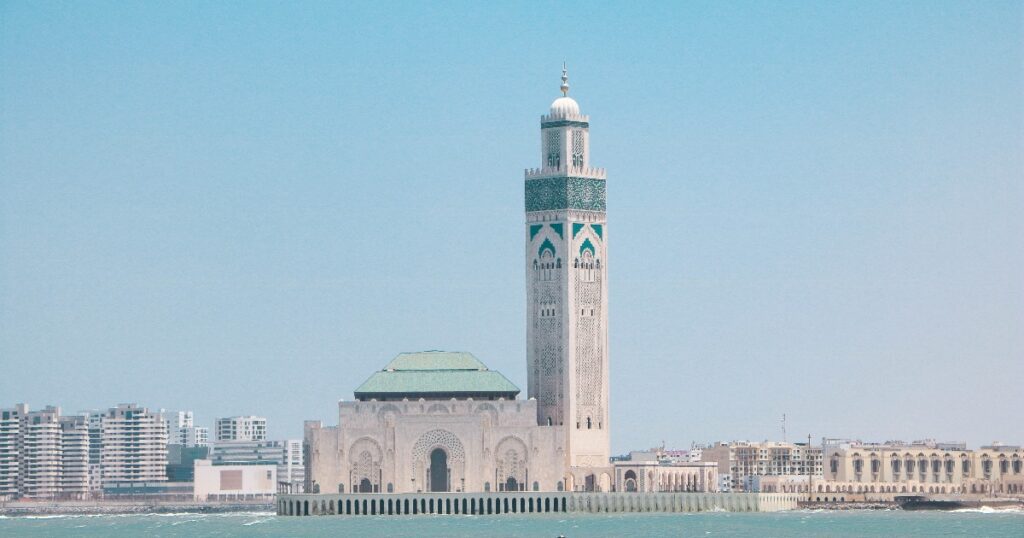 The biggest mosque in Africa, Hassan II in Casablanca, Morocco