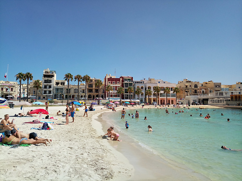 Pretty Bay in Birzebbuga, Island of Malta beaches