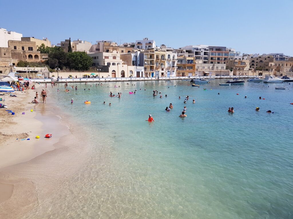 Saint George’s Bay in Malta, Birżebbuġa