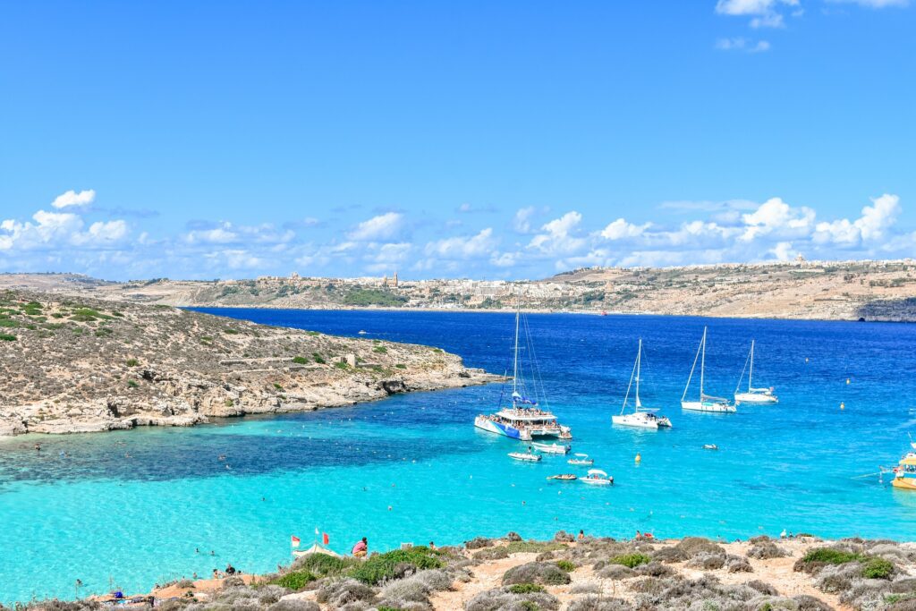 Malta's best beaches for honeymoon, the blue lagoon
