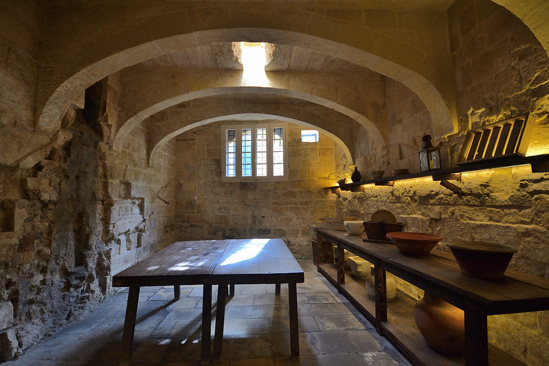 Part of a reconstruction of a traditional Maltese kitchen in the Inquisitor's Palace in the old city of Birgu in Malta