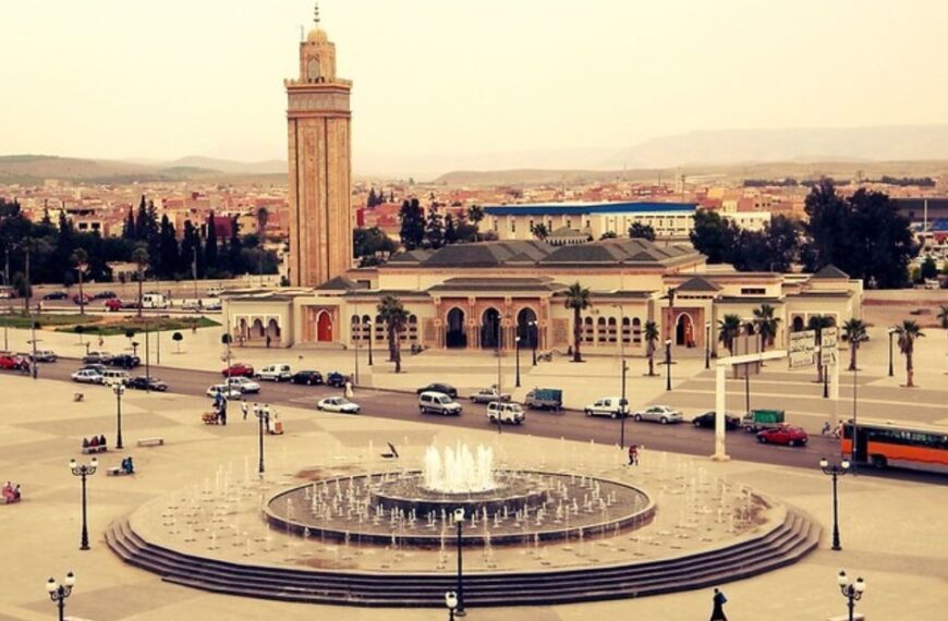 The center of Ouarzazate in Morocco