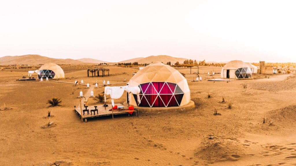 Sunrise luxury dome tents in Merzouga